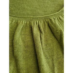 Adorable Eileen Fisher green linen top